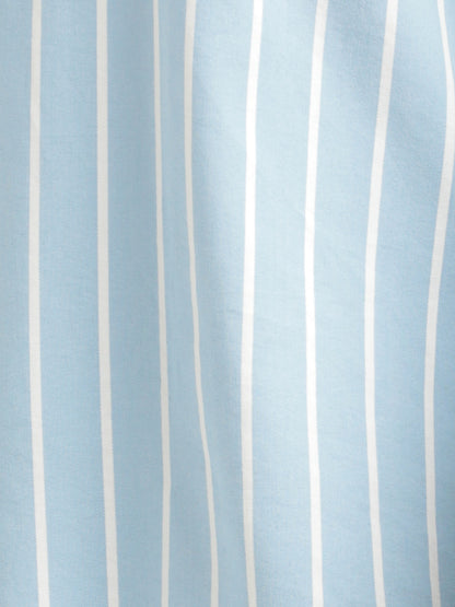 Striped Oxford Lycra Shirt Blue