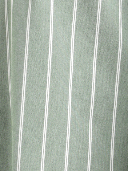 Striped Oxford Lycra Shirt Green