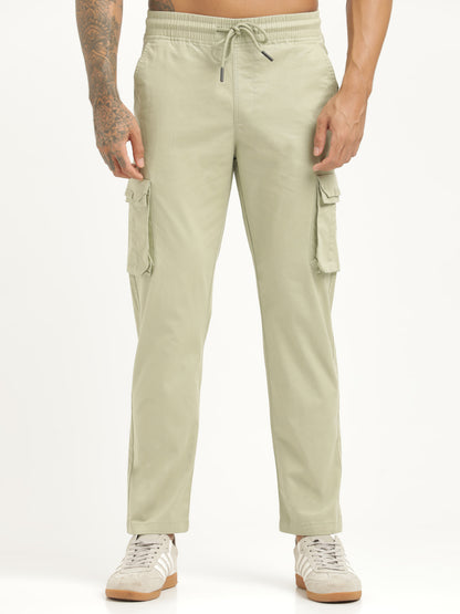 Cotton Cargo Trousers P Green