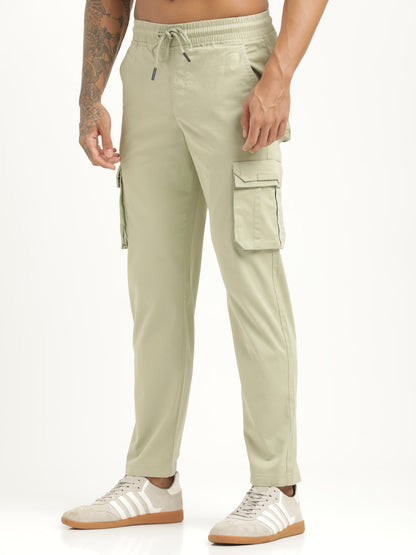 Cotton Cargo Trousers P Green