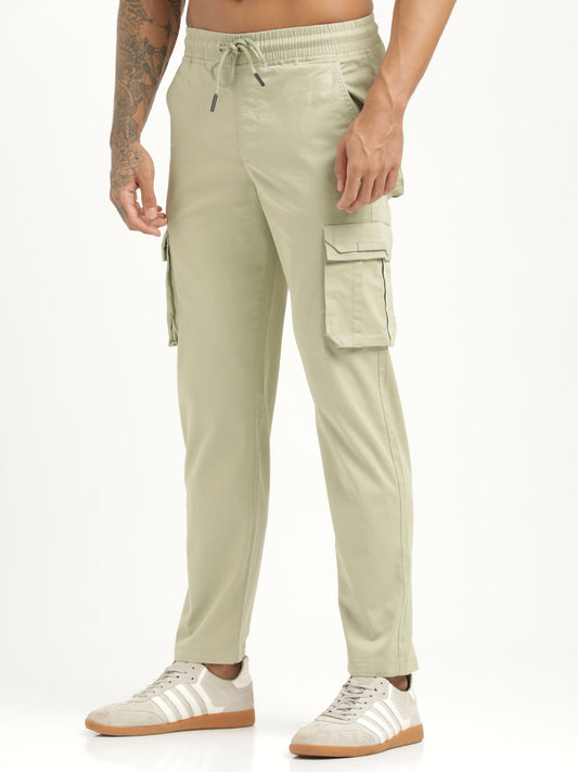 Cotton Cargo Trousers P Green