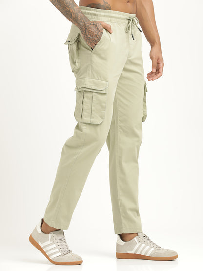 Cotton Cargo Trousers P Green