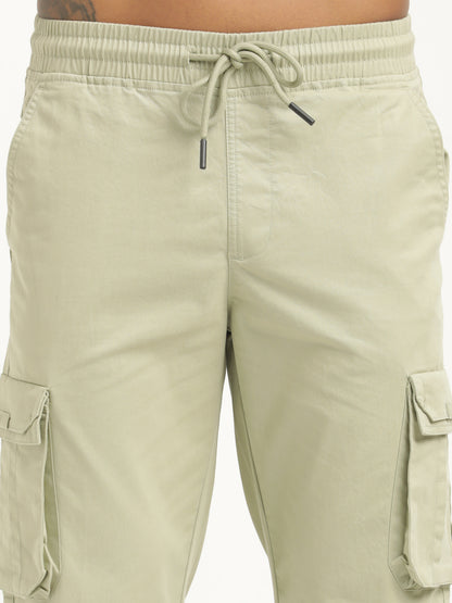 Cotton Cargo Trousers P Green