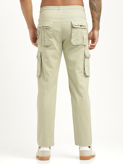 Cotton Cargo Trousers P Green