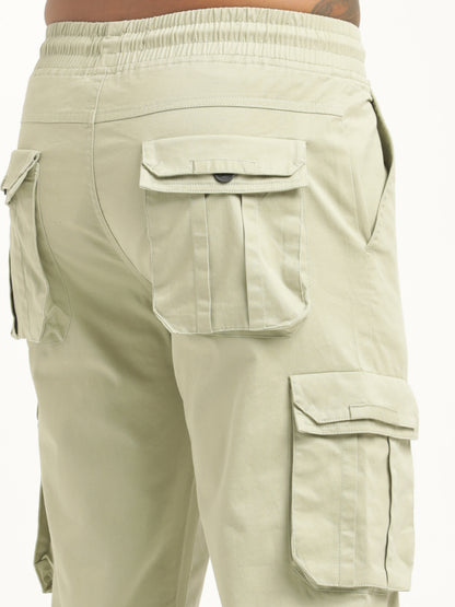 Cotton Cargo Trousers P Green