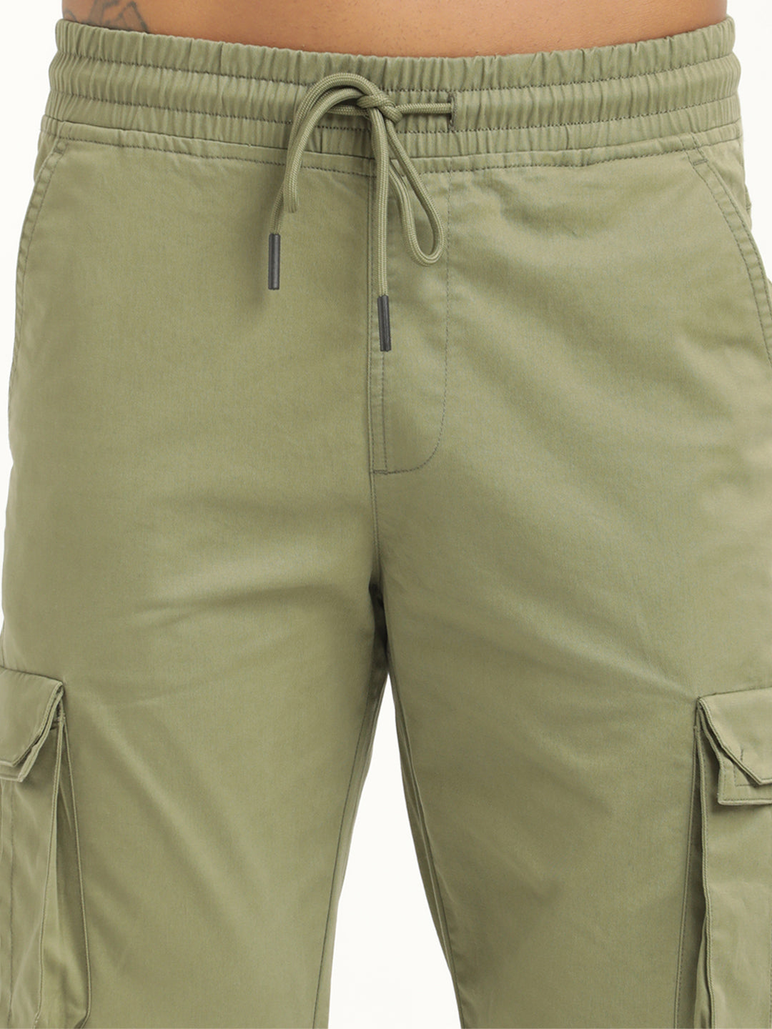Cotton Cargo Trousers Green
