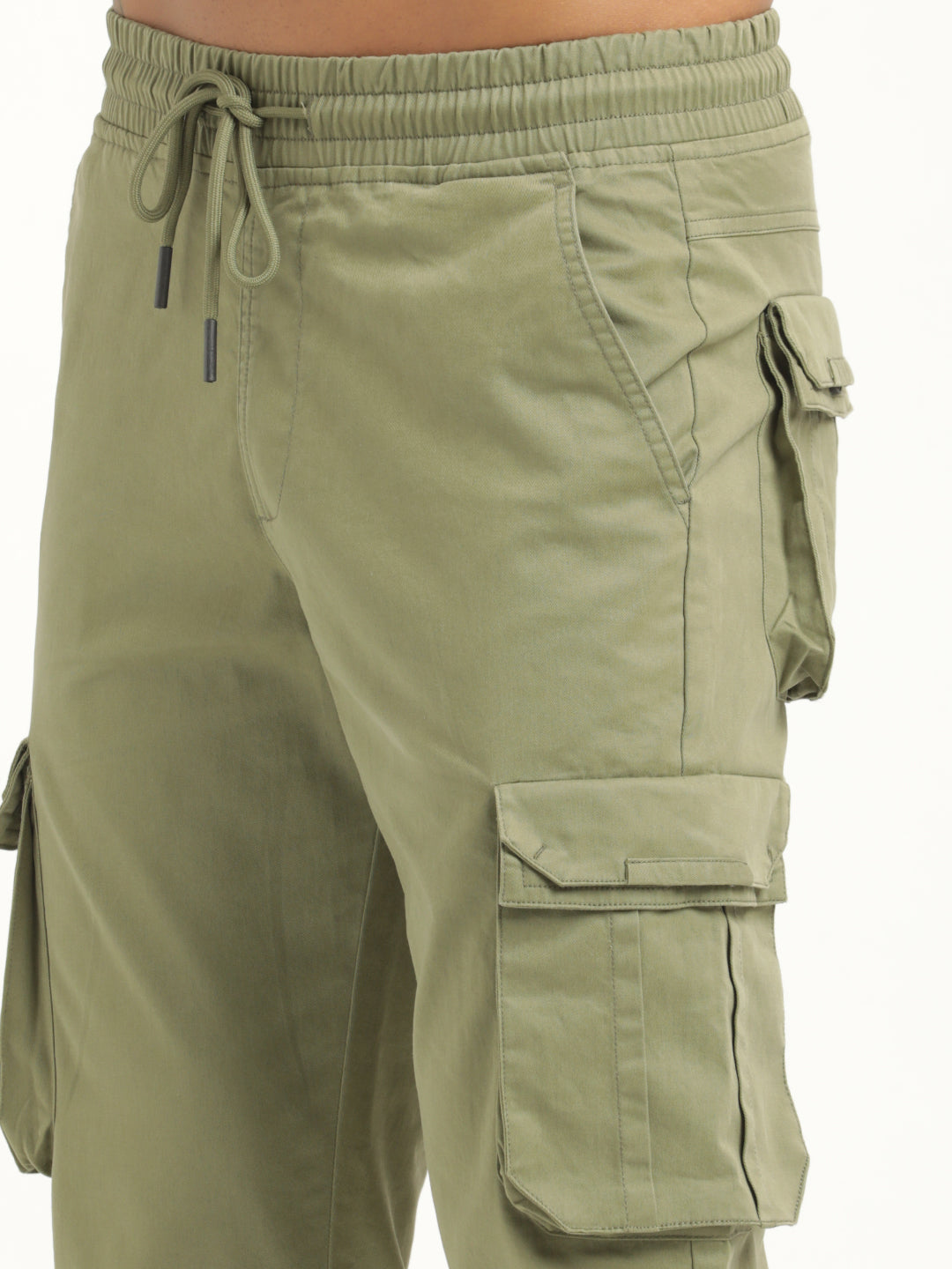 Cotton Cargo Trousers Green