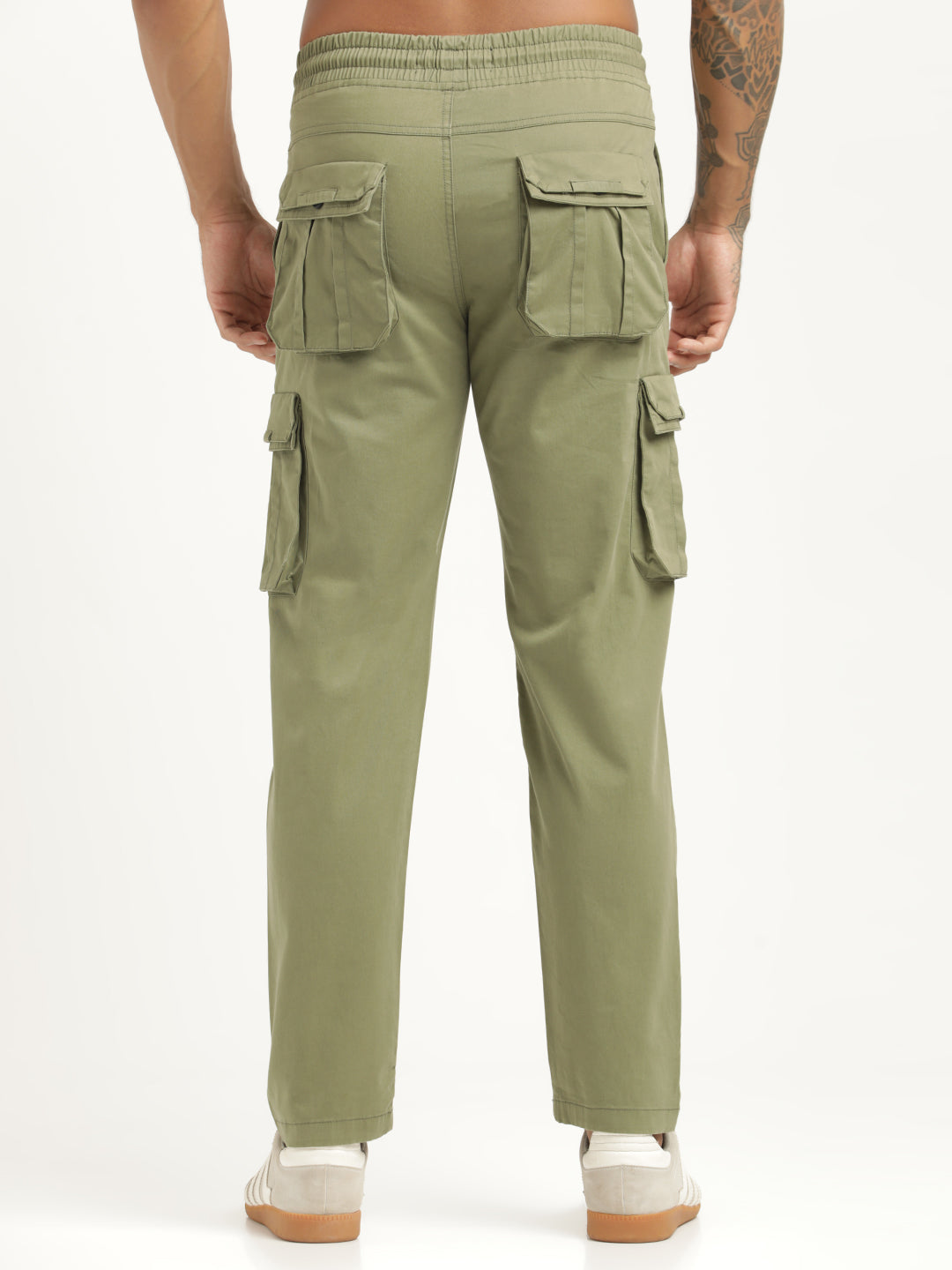 Cotton Cargo Trousers Green