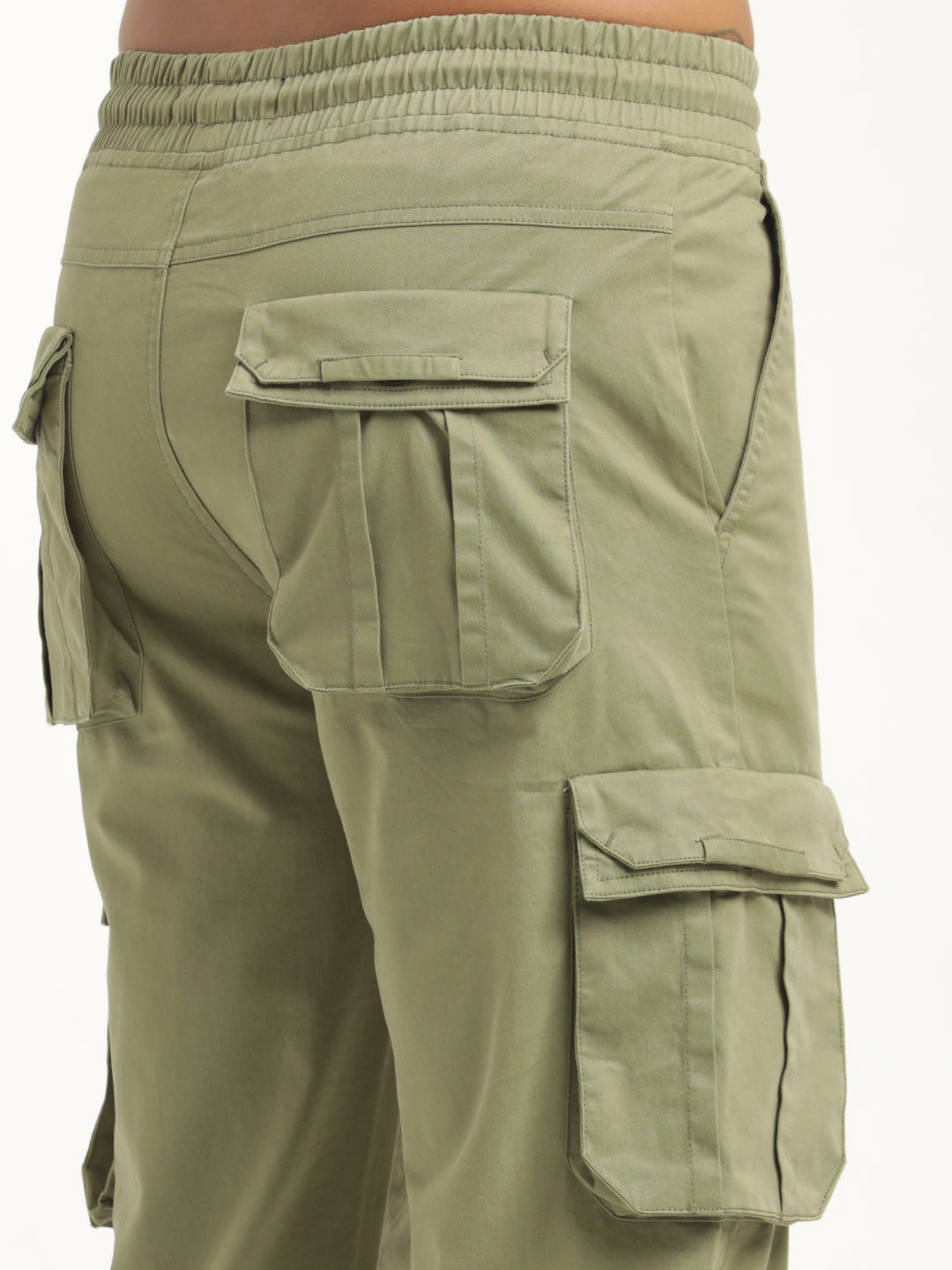 Cotton Cargo Trousers Green