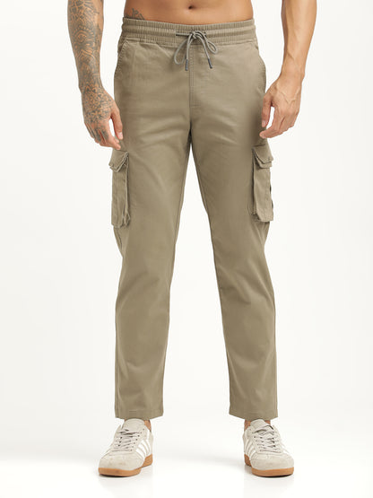 Cotton Cargo Trousers Olive