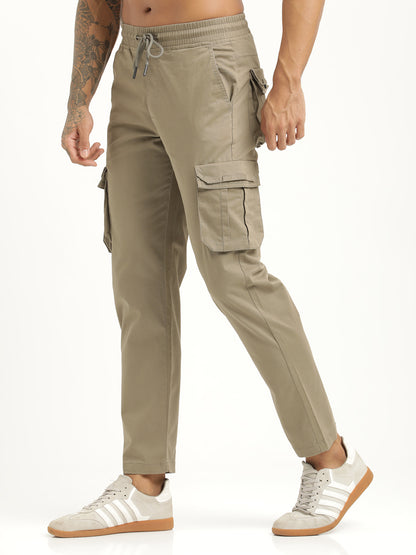 Cotton Cargo Trousers Olive