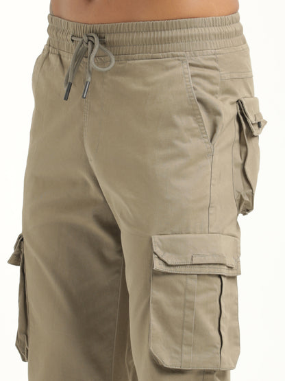 Cotton Cargo Trousers Olive