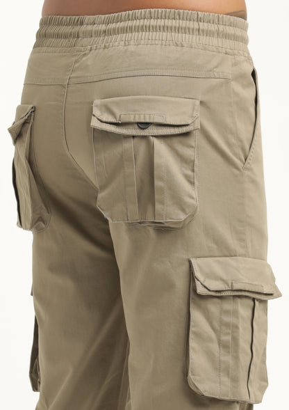 Cotton Cargo Trousers Olive