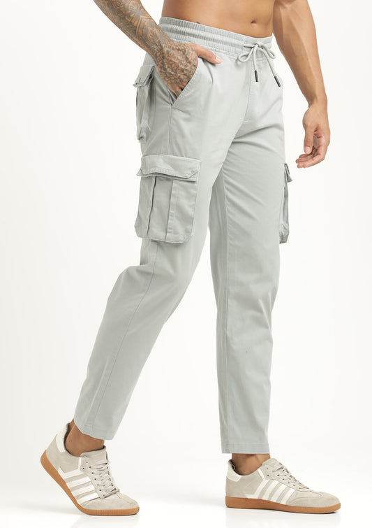 Cotton Cargo Trousers Lt Blue