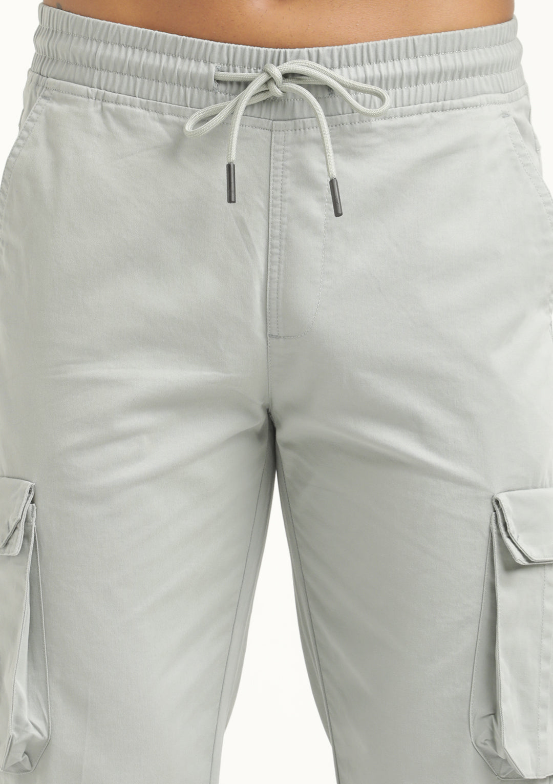 Cotton Cargo Trousers Lt Blue