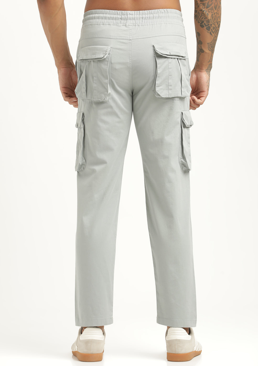 Cotton Cargo Trousers Lt Blue