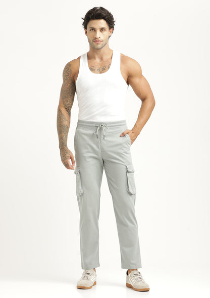 Cotton Cargo Trousers Lt Blue