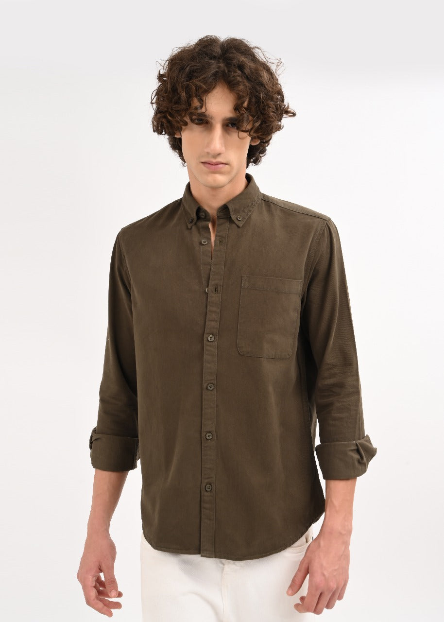 Everyday Essential Solid Shirt Olive