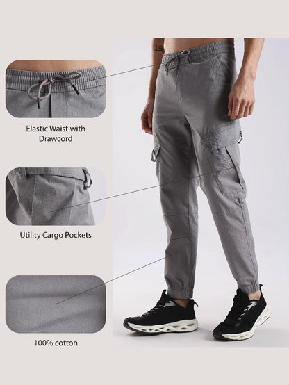 Slim Fit Cargo Pants Lt Grey