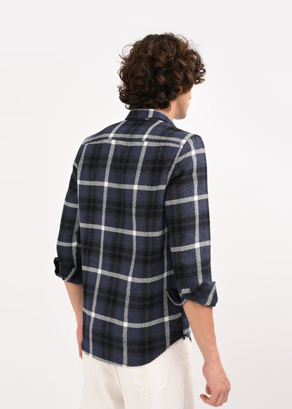 Check Shirt in Navy