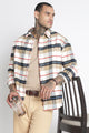 Brushed Check Casual Shirt Beige