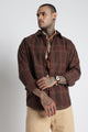 Brushed Check Casual Shirt Brown