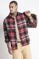 Brushed Check Casual Shirt Navy Red