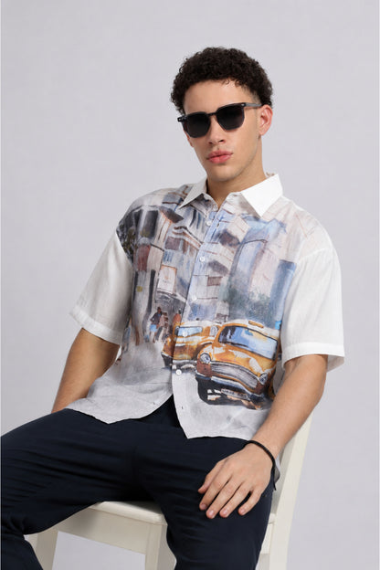 "Brand Ambassador" Oversized Print Shirt