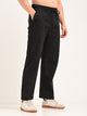 Cotton Style Trousers with Drawcord Black