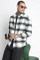 Brushed Check Casual Shirt Lt Green
