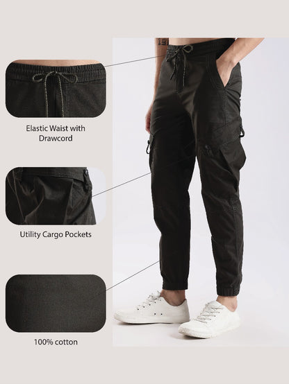 Slim Fit Cargo Pants Dk Green
