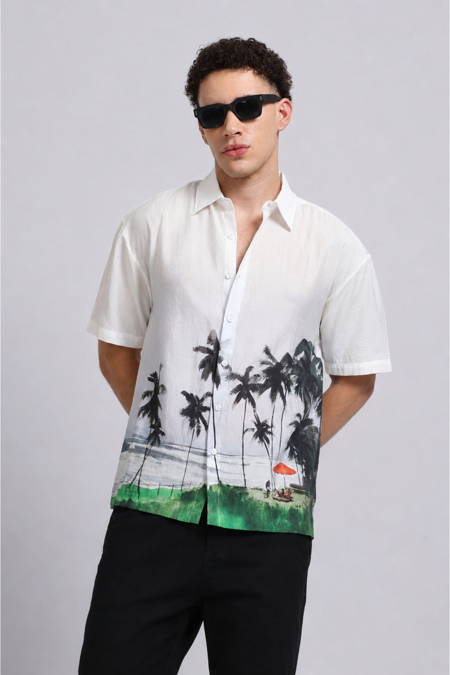 "Goa Series" Oversized Print Shirt