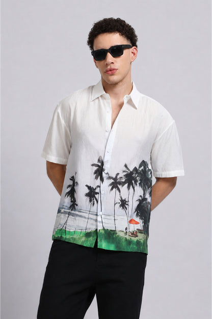 "Goa Series" Oversized Print Shirt