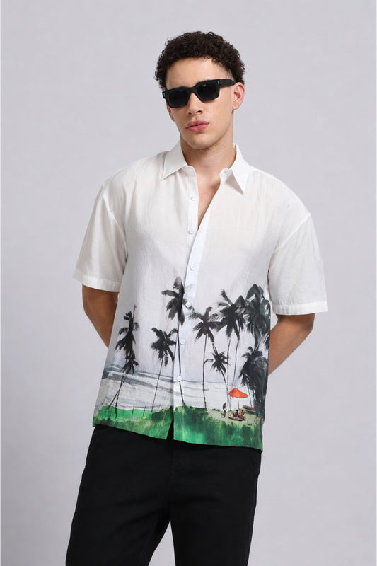 "Goa Series" Oversized Print Shirt