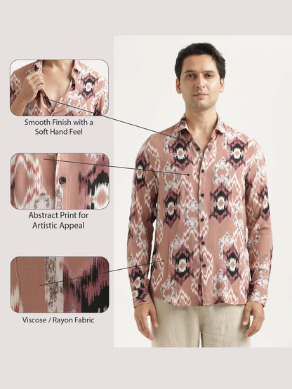 Printed Viscose Shirt Lt Pink