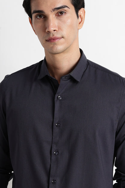 The Modern Essential Poly-Lycra Shirt Dk Grey
