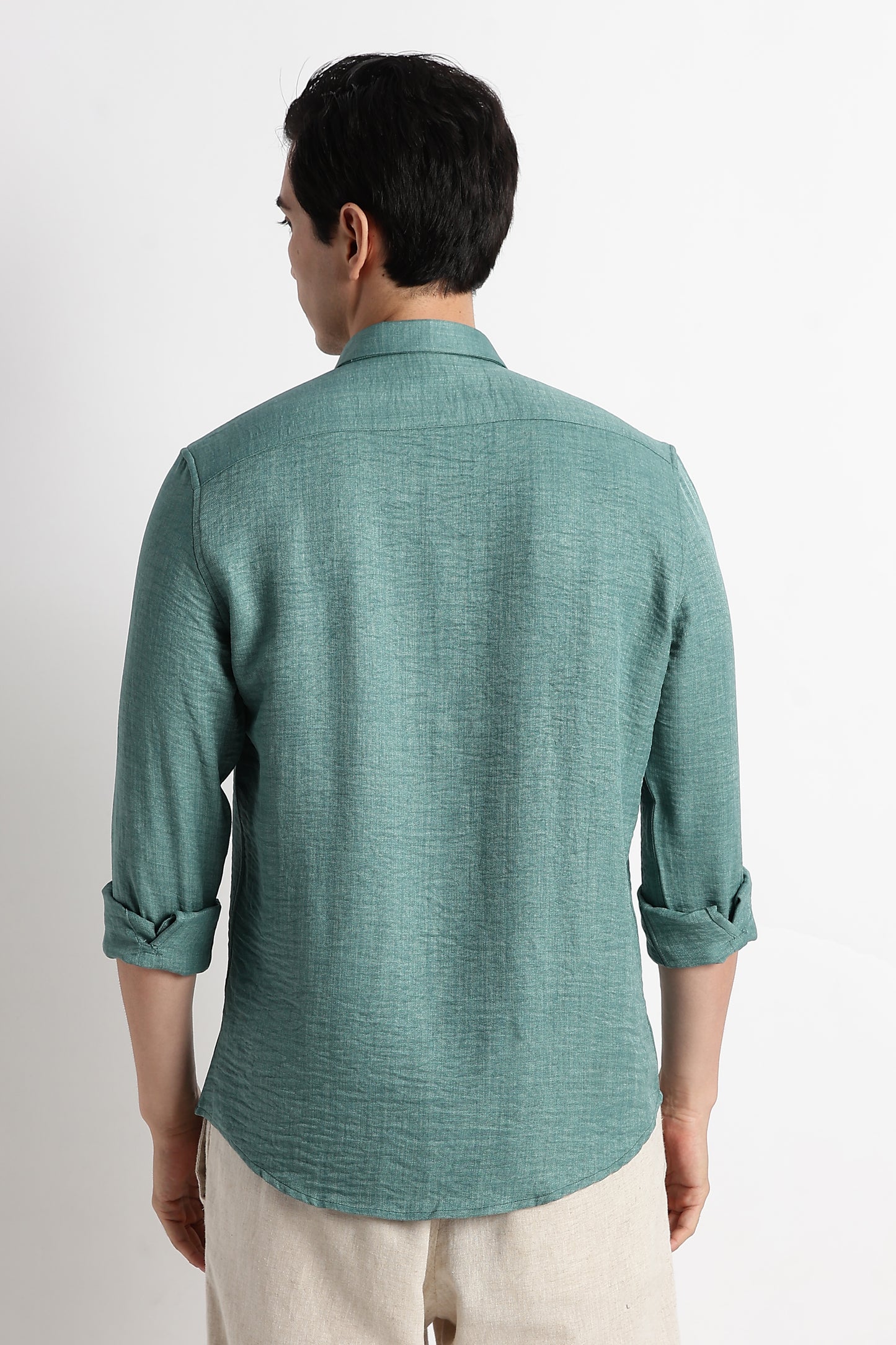 The Minimalist Linen-Blend Shirt Green