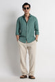The Minimalist Linen-Blend Shirt Green
