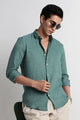 The Minimalist Linen Look Shirt Green