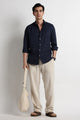 The Minimalist Linen-Blend Shirt Navy