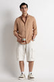 The Minimalist Linen-Blend Shirt Lt Orange