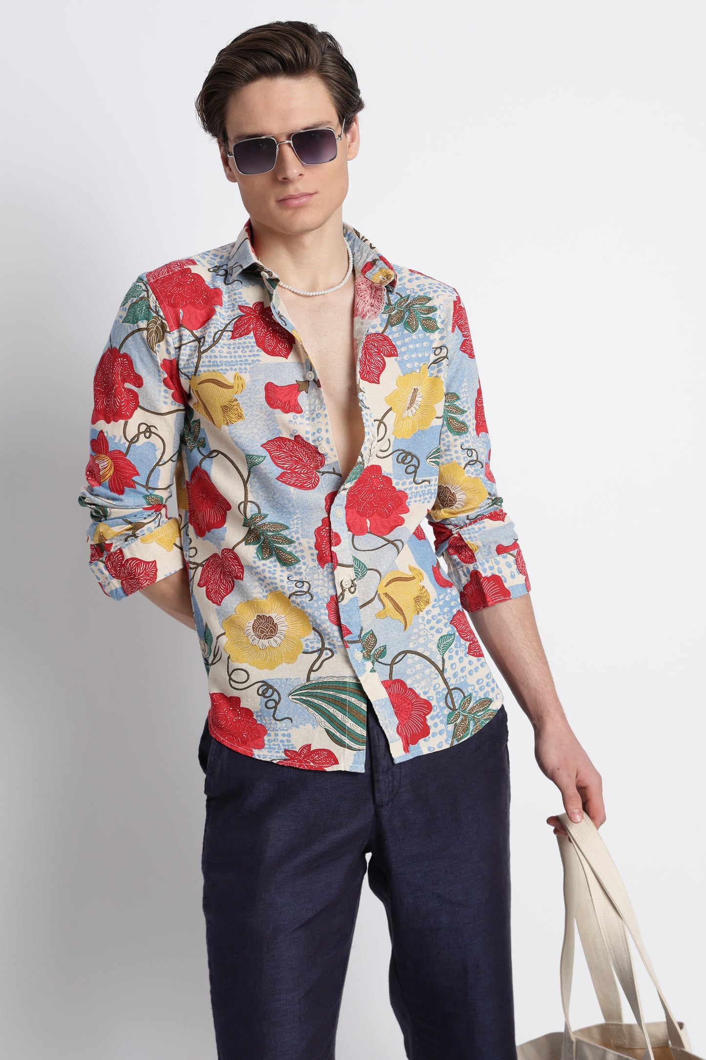 Abstract Block Print Casual Shirt Multi