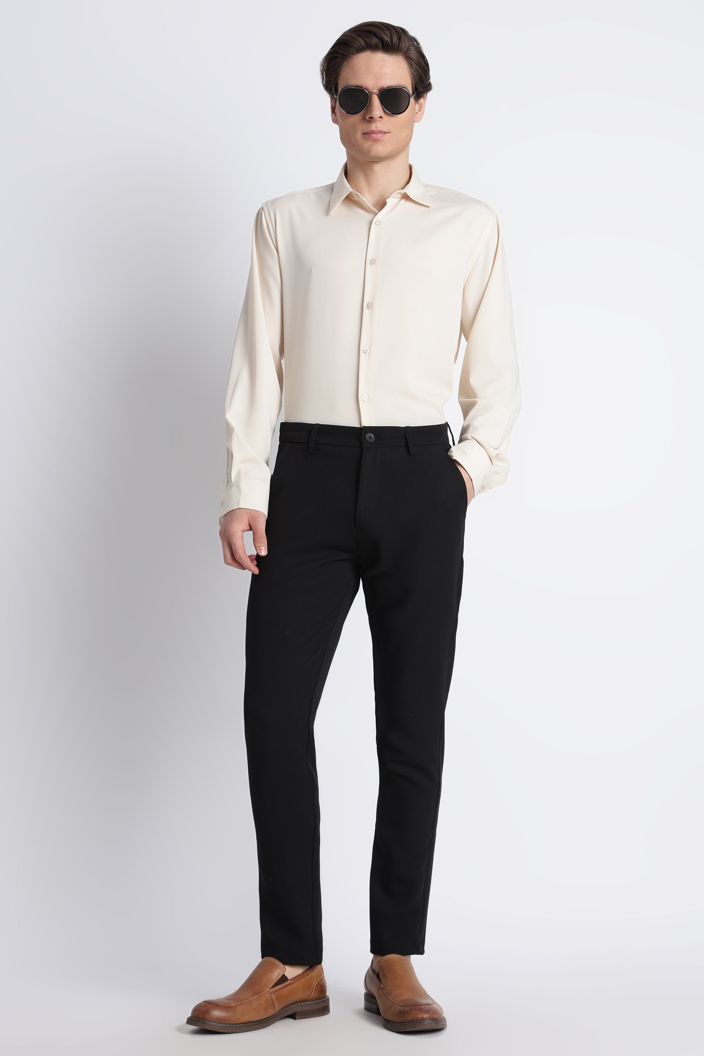 Modern Casual Trousers Black