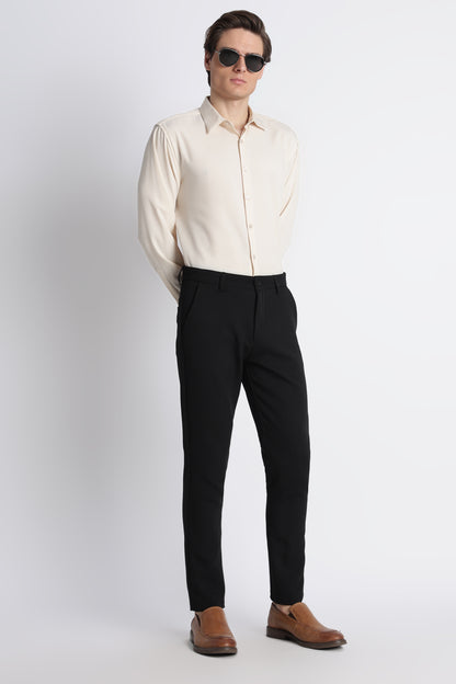 Modern Casual Trousers Black