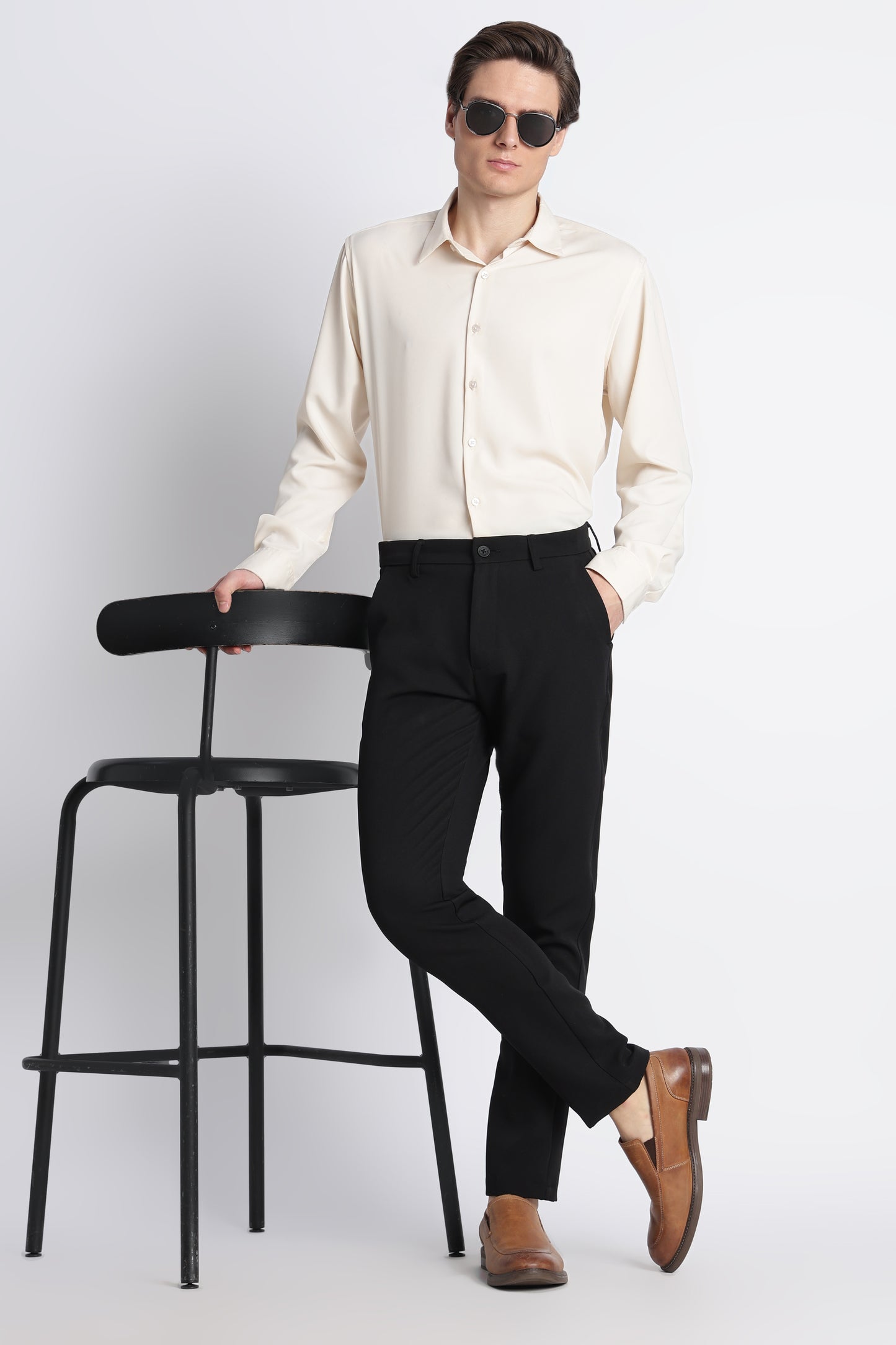 Modern Casual Trousers Black