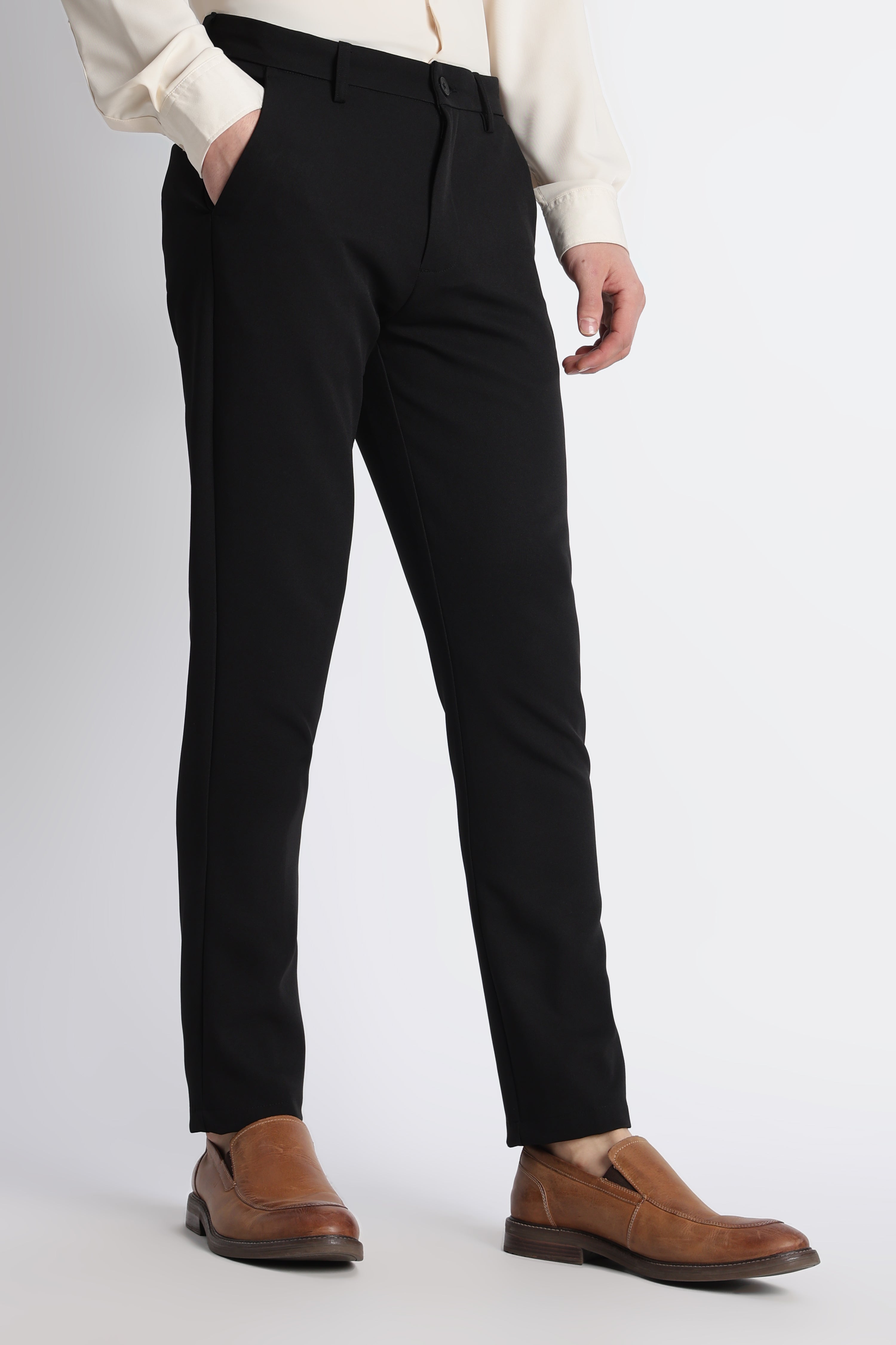 Modern Casual Trousers Black