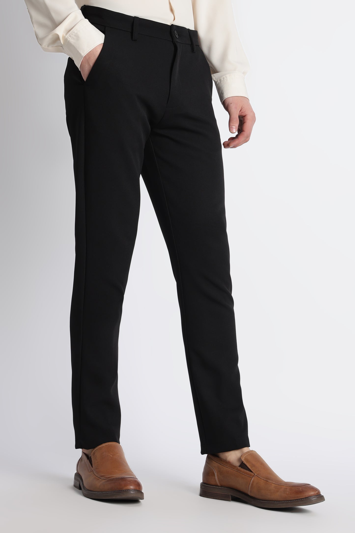 Modern Casual Trousers Black