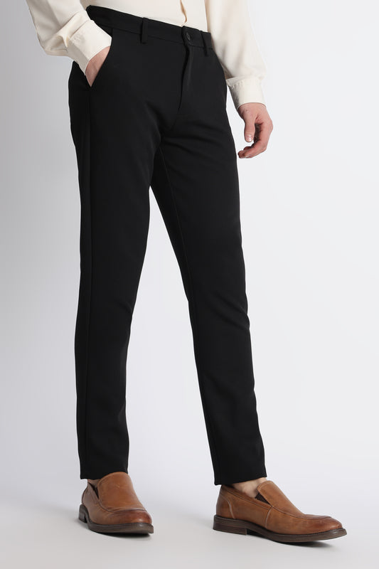 Modern Casual Trousers Black