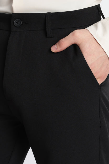 Modern Casual Trousers Black