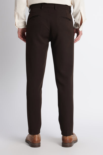Modern Casual Trousers Dk Brown